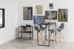 Stołek barowy Oslo szary wood