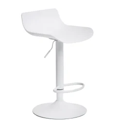 Stołek barowy regulowany Bar One Simplet biały mat