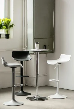 Stołek barowy regulowany Bar One Simplet czarny mat