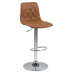 Stołek barowy Regulowany Emu eko skóra brązowy