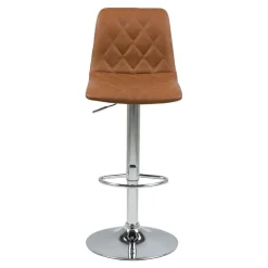 Stołek barowy Regulowany Emu eko skóra brązowy