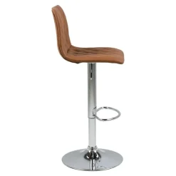 Stołek barowy Regulowany Emu eko skóra brązowy