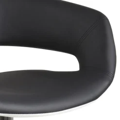 Stołek barowy Regulowany Grace biały/czarny