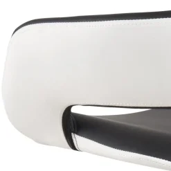 Stołek barowy Regulowany Grace biały/czarny