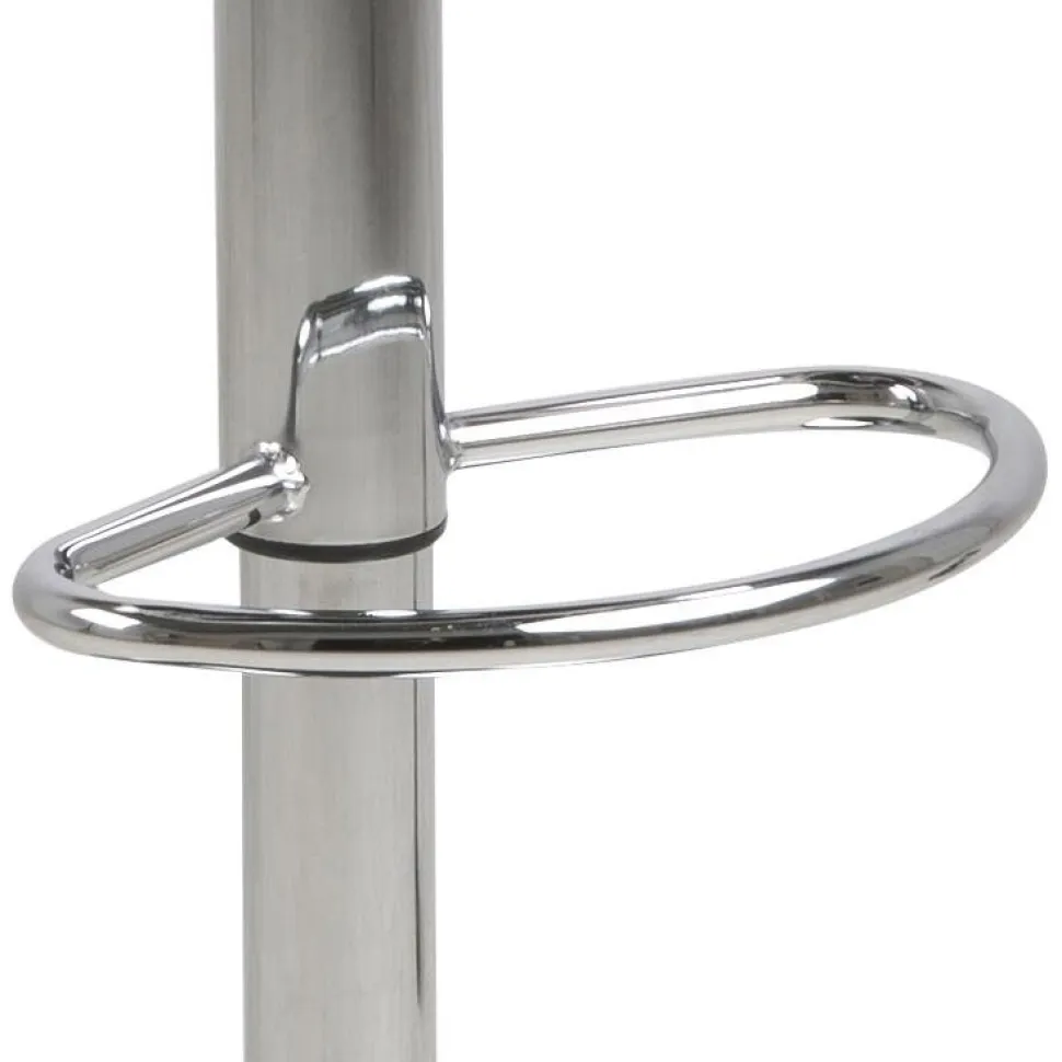 Stołek barowy Regulowany Grace biały/czarny