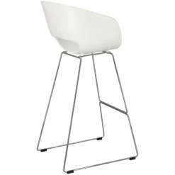 Stołek barowy Shell biały glamour