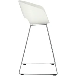 Stołek barowy Shell biały glamour