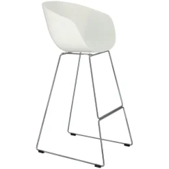 Stołek barowy Shell biały glamour