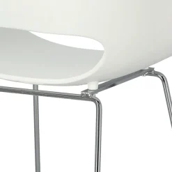 Stołek barowy Shell biały glamour