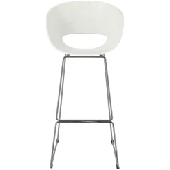 Stołek barowy Shell biały glamour
