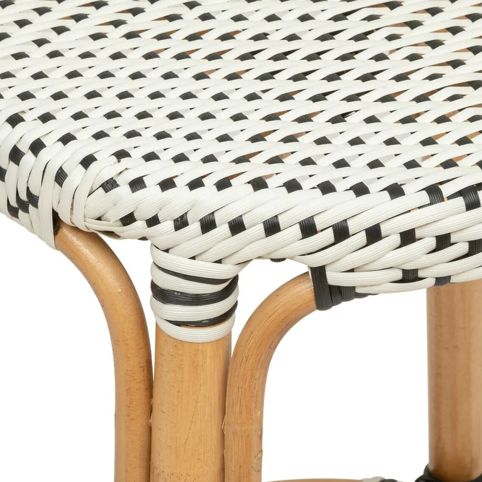 Stołek barowy Trecia biały/naturalny