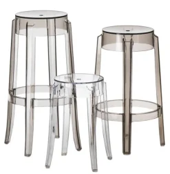 Stołek Duch 46 cm inspirowany Ghost transparentny