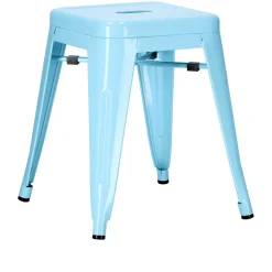 Stołek Paris niebieski inspirowany Tolix