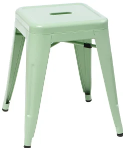 Stołek Paris zielony inspirowany Tolix