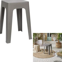 Stołek Spectra szary z tworzywa