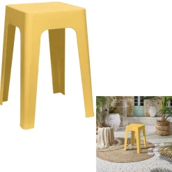 Stołek Spectra żółty z tworzywa