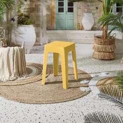 Stołek Spectra żółty z tworzywa