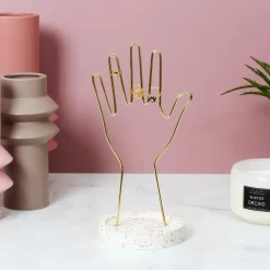 Stojak na biżuterię Arty złoty/ terrazzo