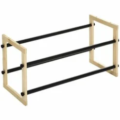 Stojak na buty drewniano-metalowy