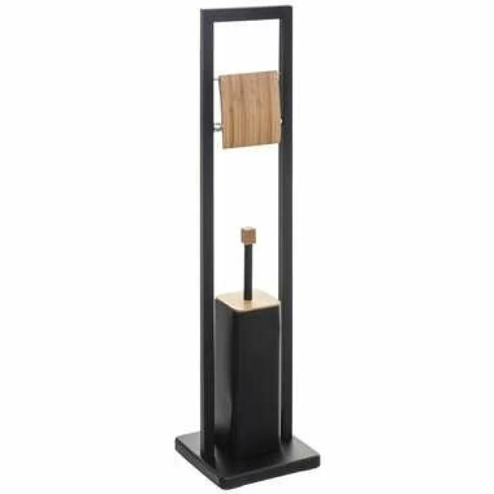 Stojak na papier toaletowy ze szczotką