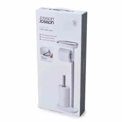 Stojak na papier toaletowy JJ biały/srebrny