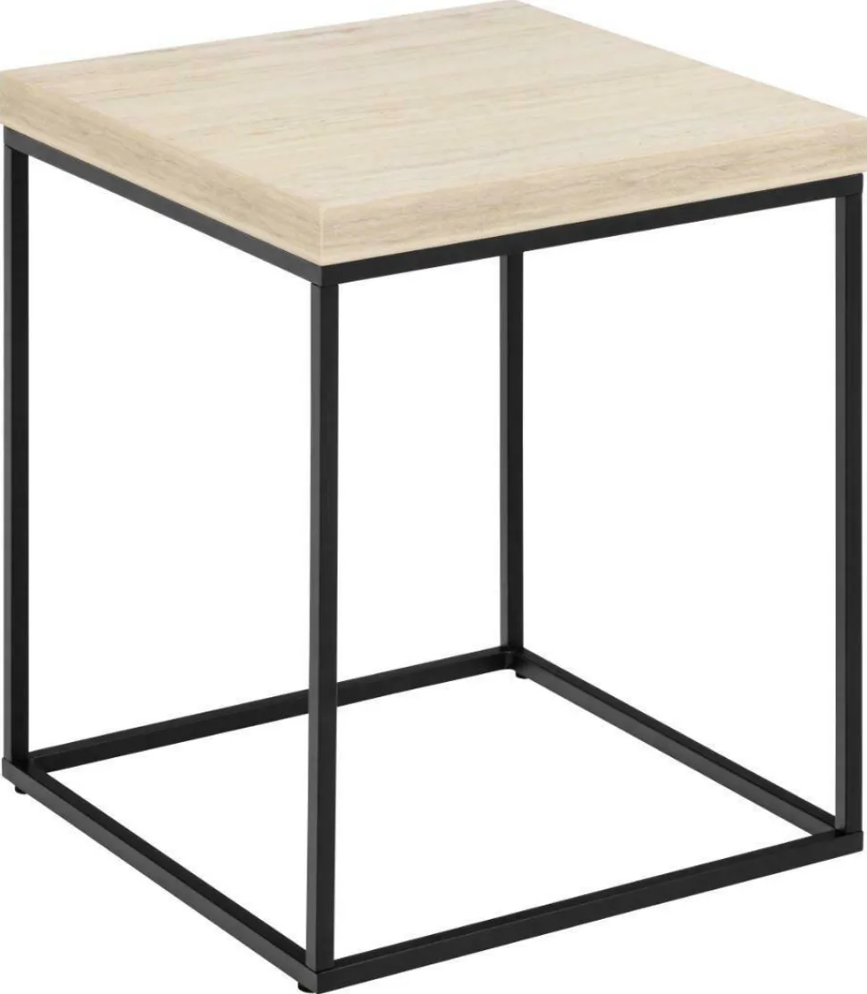 Stolik Barossa 40x40cm beżowy trawertyn