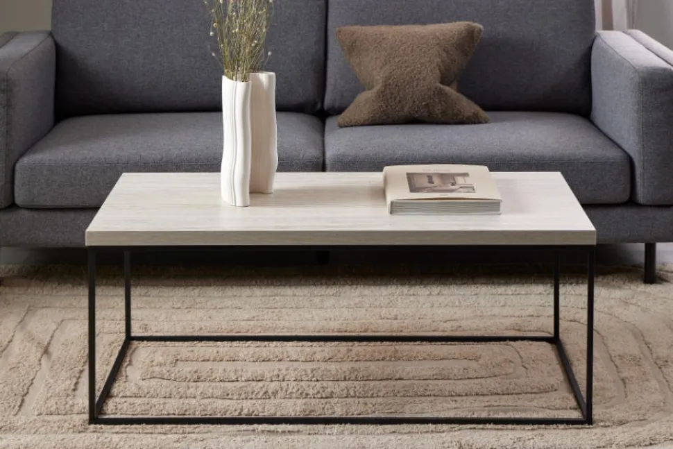 Stolik Barossa 110x55cm beżowy trawertyn