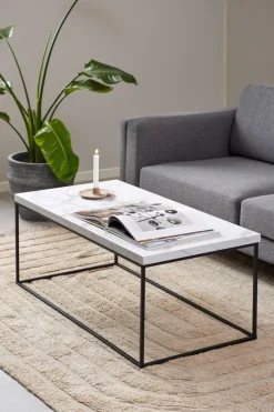 Stolik Barossa 110x55cm biały marmur