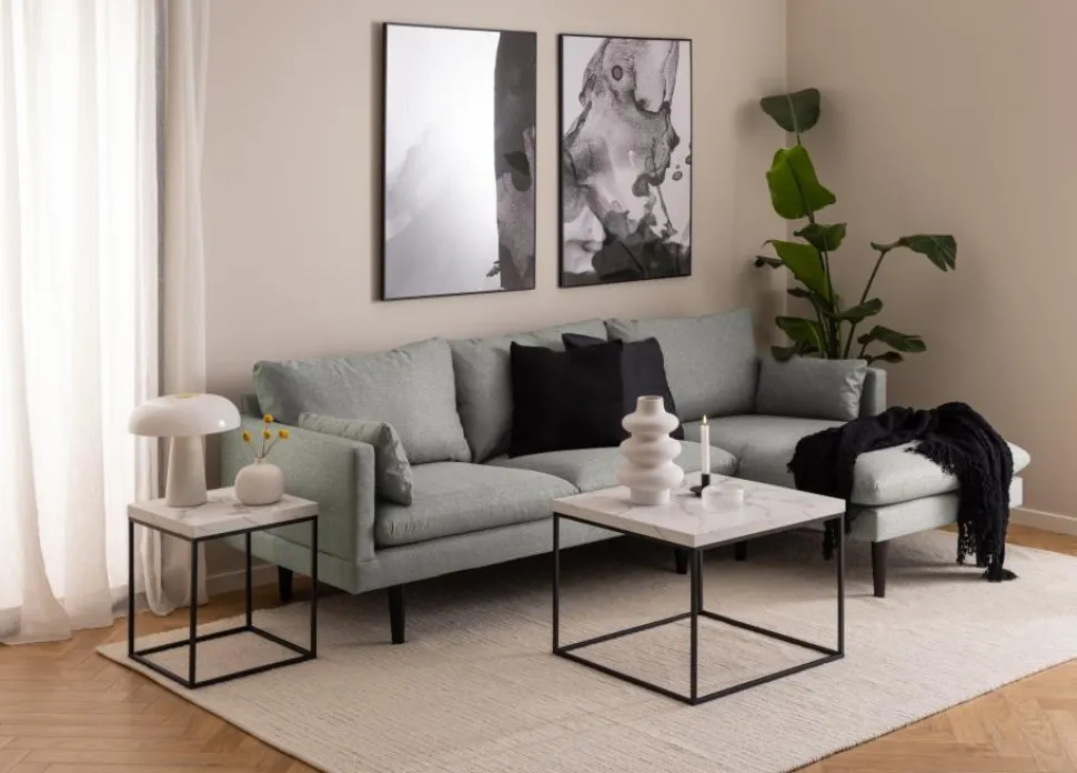 Stolik Barossa 40x40cm biały marmur