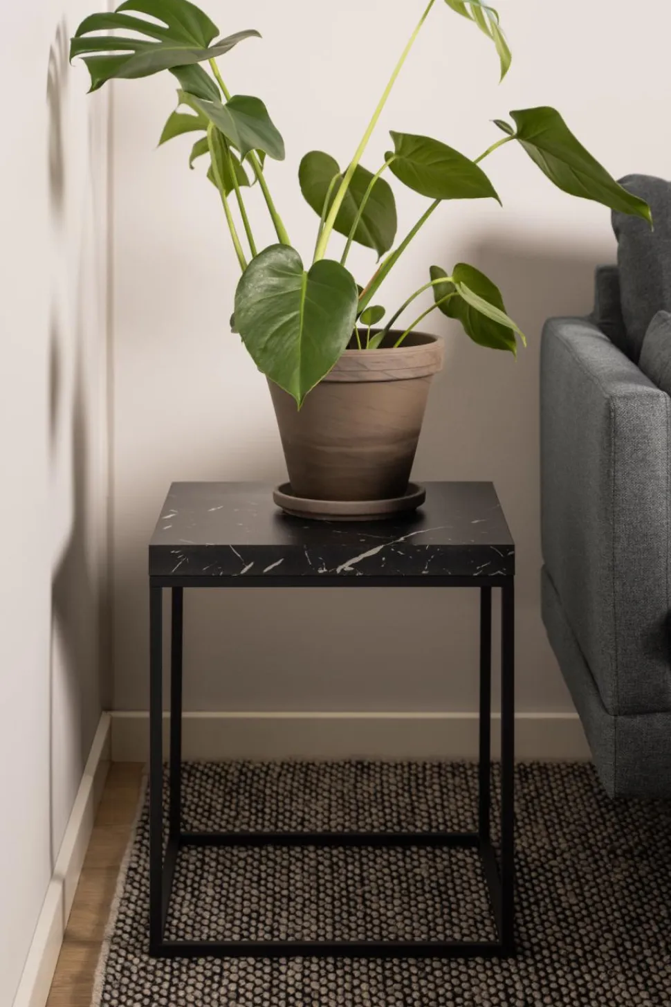 Stolik Barossa 40x40cm biały marmur