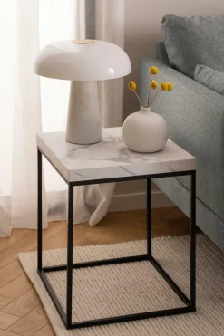 Stolik Barossa 40x40cm biały marmur