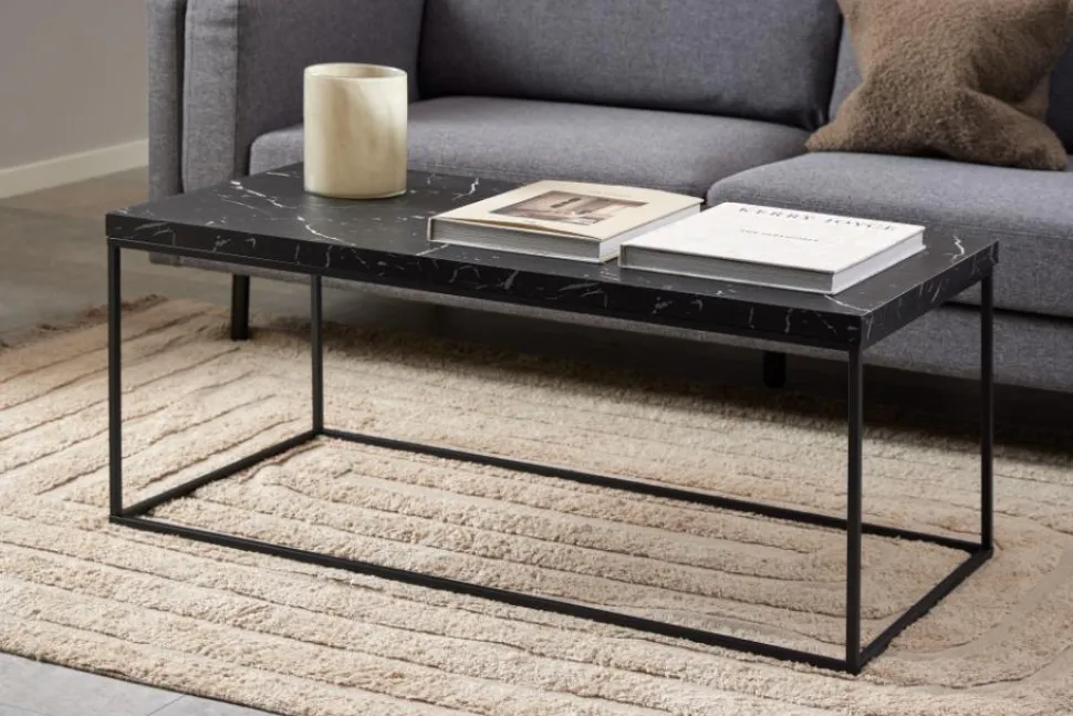 Stolik Barossa 110x55cm czarny marmur