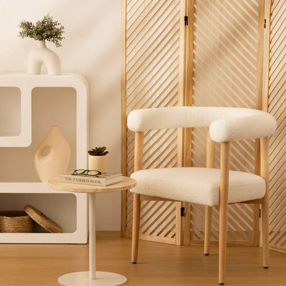 Stolik Celen trawertyn biały