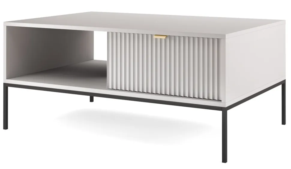 Stolik Delicious ryflowany szary