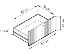 Stolik Delicious ryflowany szary