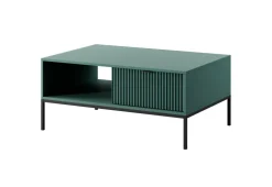 Stolik Delicious ryflowany zielony        czarne uchwyty