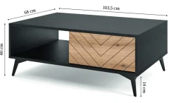 Stolik Fargo w jodełkę