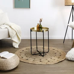 Stolik kawowy Alia 35 cm złoty/czarny