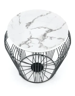 Stolik kawowy Arkada biały marmur/