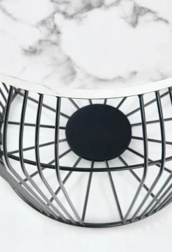 Stolik kawowy Arkada biały marmur/