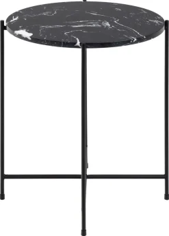 Stolik kawowy Avila wysoki czarny marmur