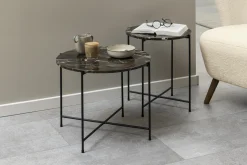 Stolik kawowy Avila wysoki brązowy