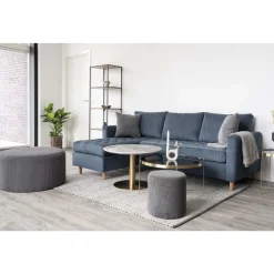 Stolik kawowy Bolzano 70cm marmur/ złoty