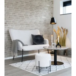 Stolik kawowy Bolzano 70cm marmur/  czarny