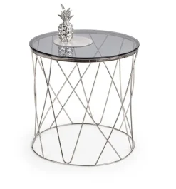 Stolik kawowy Borda chrom, szkło -