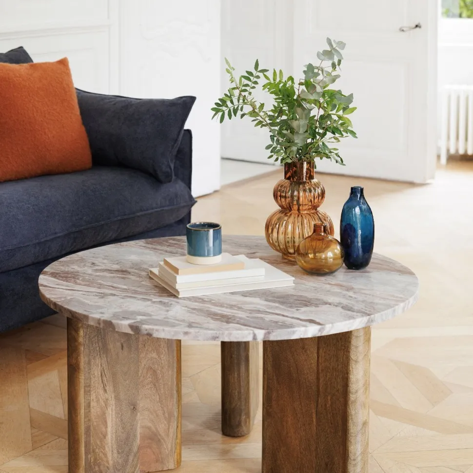 Stolik kawowy Coppa marmur/mango