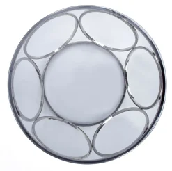 Stolik kawowy Deyn srebrny, szkło -