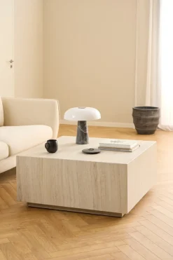 Stolik kawowy Dice 90x90cm trawertyn