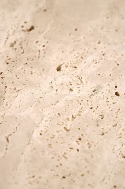 Stolik kawowy Epkos wysoki trawertyn/biały