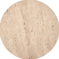 Stolik kawowy Epkos wysoki trawertyn/biały